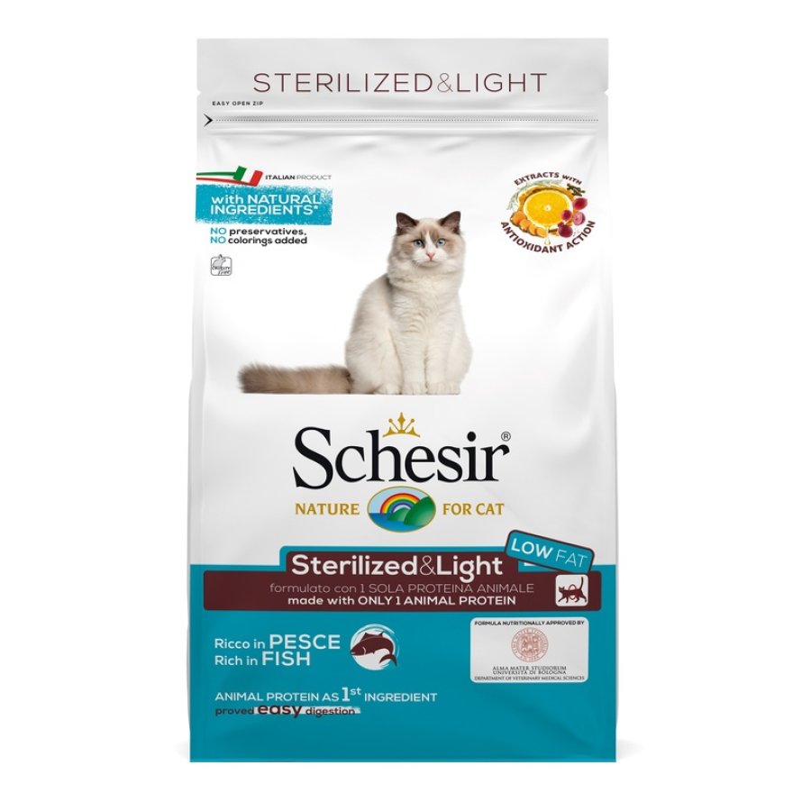 SCHESIR GATTO STERILIZED LIGHT LOW FAT PESCE 1,5KG