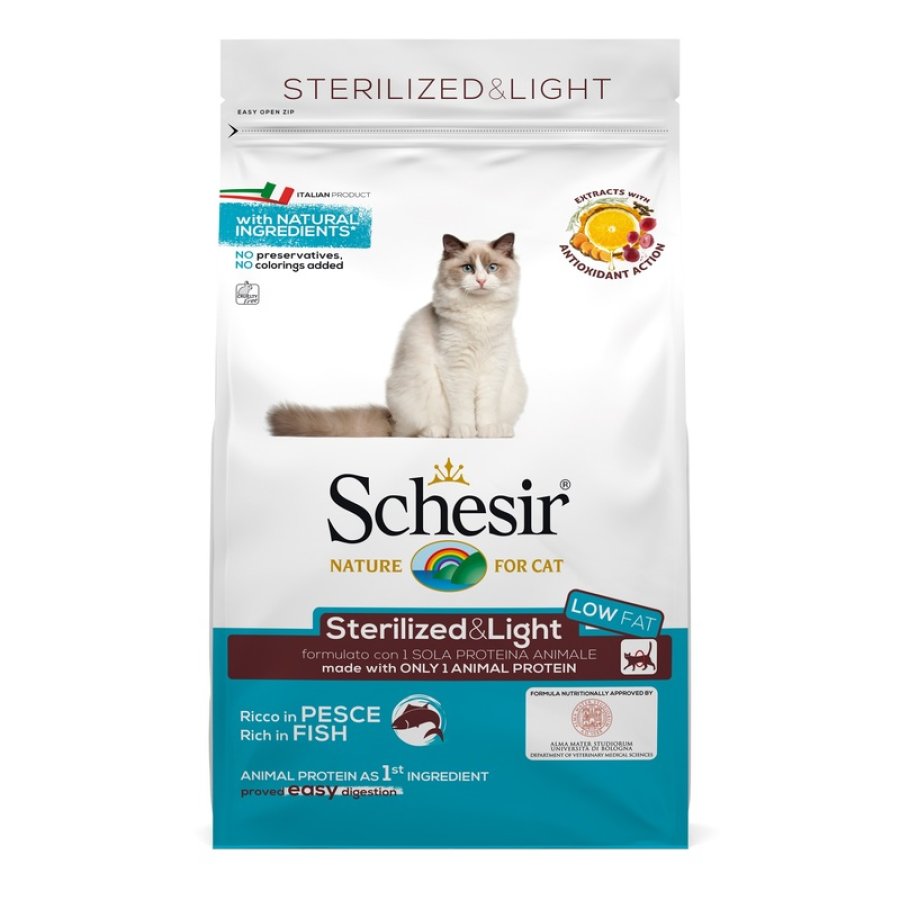 SCHESIR GATTO STERILIZED LIGHT LOW FAT PESCE 400GR
