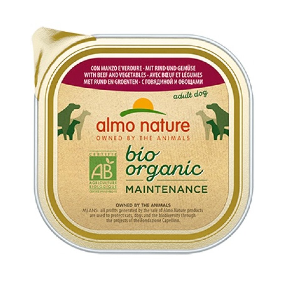 ALMO NATURE CANE BIO ORGANIC MAINTENANCE ADULT MANZO VERDURE 300GR (vaschetta)