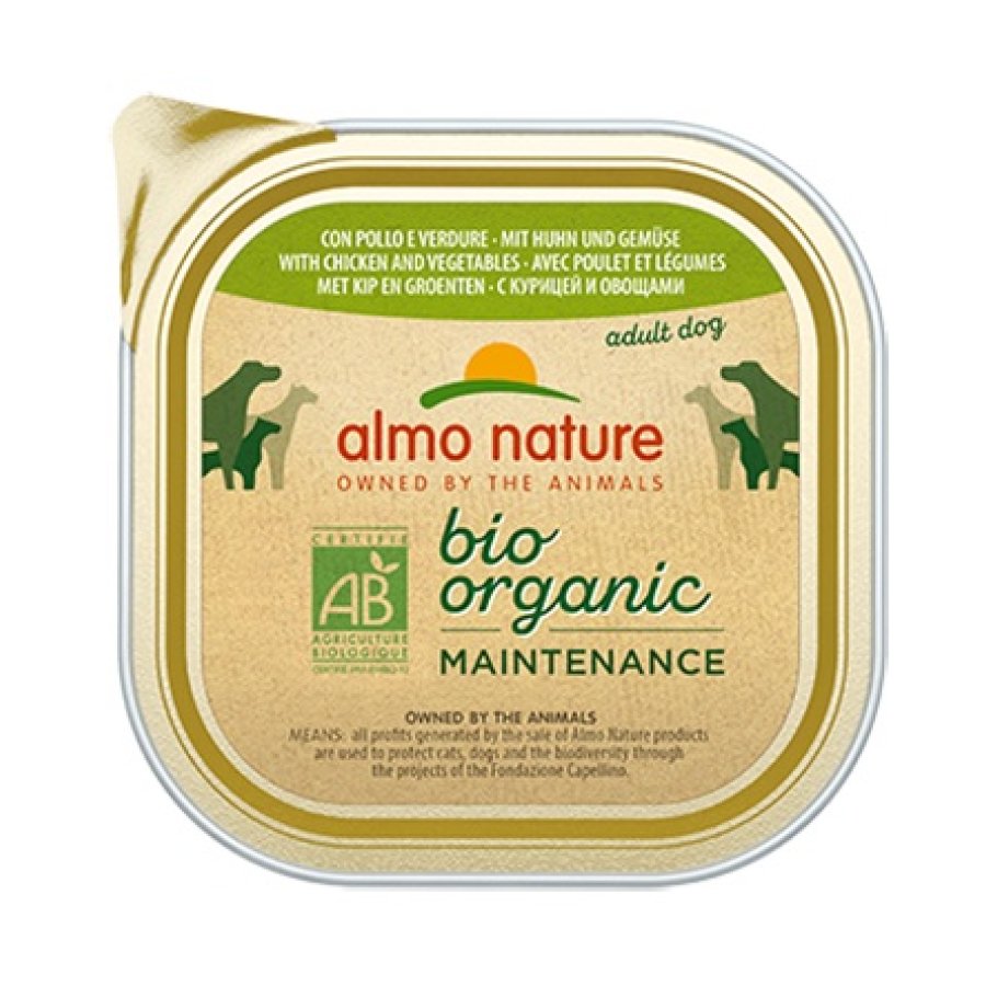 ALMO NATURE CANE BIO ORGANIC MAINTENANCE ADULT POLLO VERDURE 300GR (vaschetta)