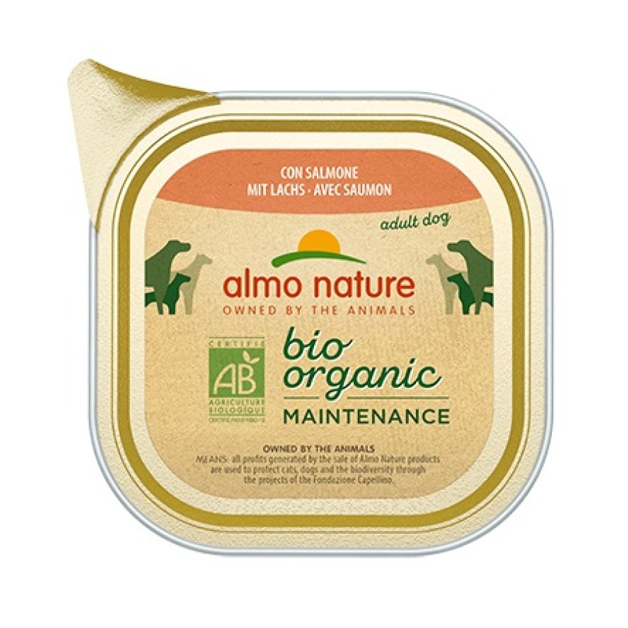 ALMO NATURE CANE BIO ORGANIC MAINTENANCE ADULT SALMONE 100GR (vaschetta)