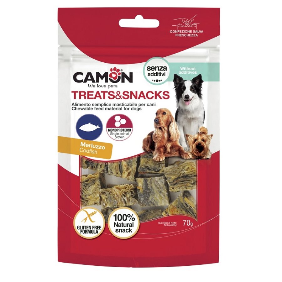 CAMON CANE SNACK TREATS CUBETTI MERLUZZO 70GR