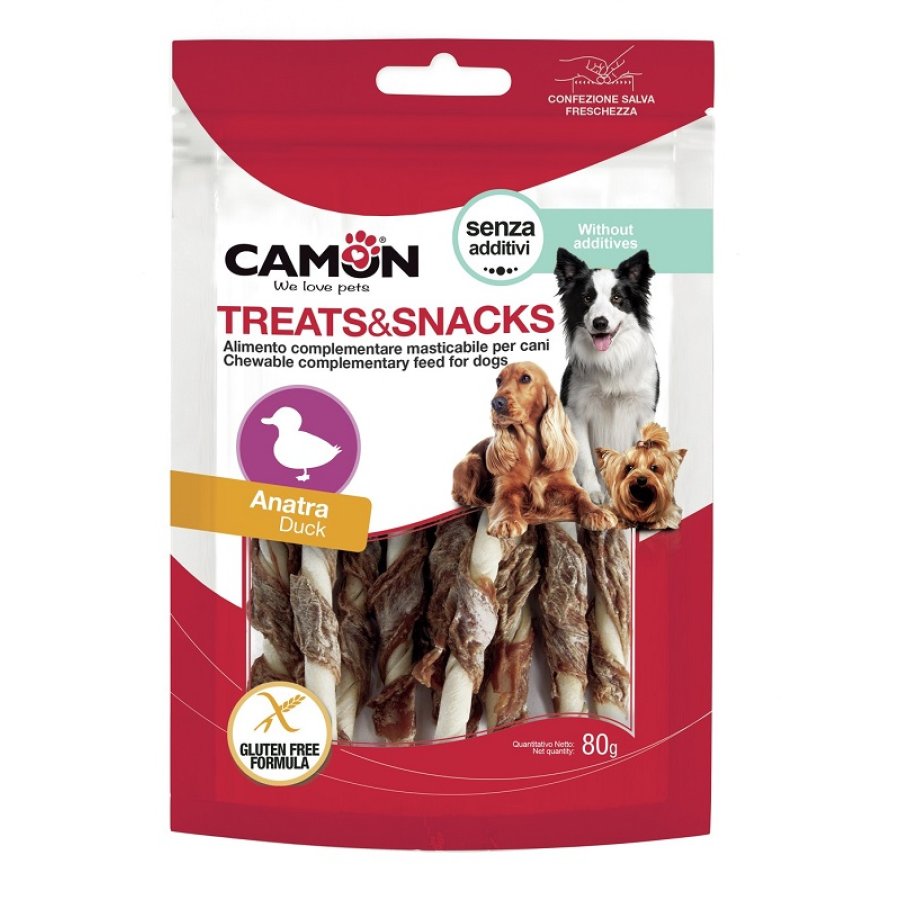 CAMON CANE SNACK TREATS STICKS ROLL ANATRA 80GR