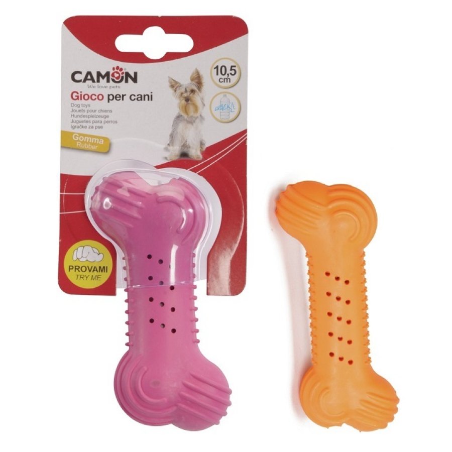 CAMON GIOCO OSSO COLORATO GOMMA 14CM CAD.