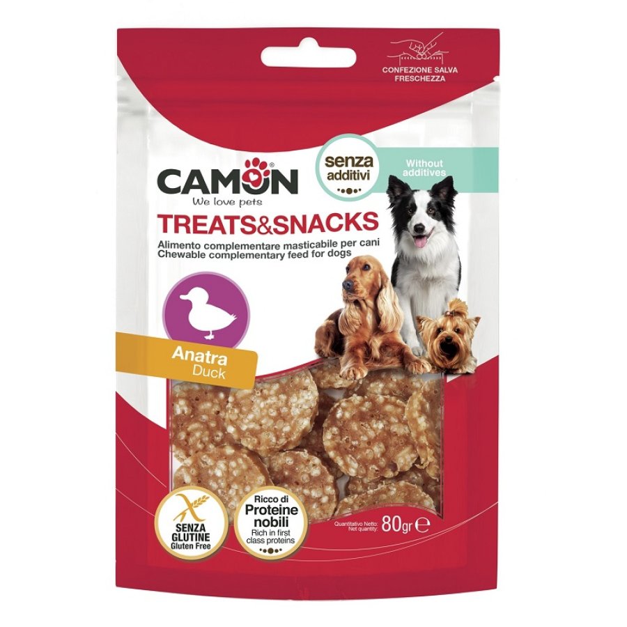 CAMON CANE SNACK TREATS MONETINE ANATRA 80GR