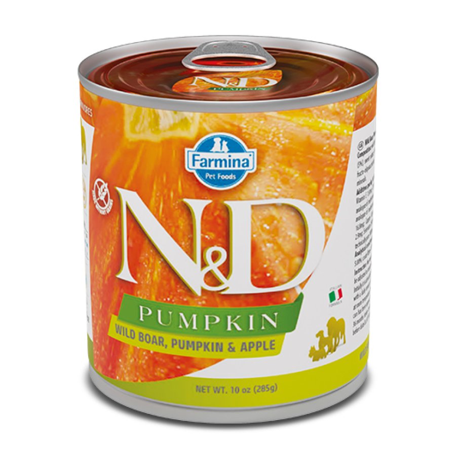 FARMINA N&D PUMPKIN CANE ADULT CINGHIALE ZUCCA MELA 285GR (lattina)