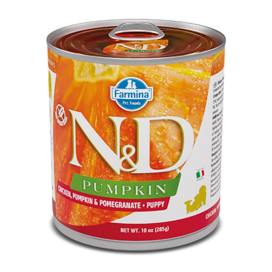 FARMINA N&D DOG CHICKEN & PUMPKIN & POMEGRANATE PUPPY 285GR (lattina)