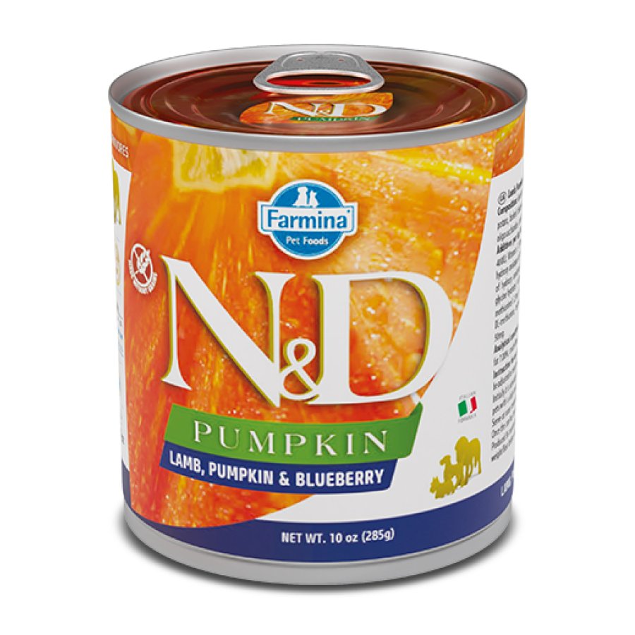 FARMINA N&D PUMPKIN CANE ADULT AGNELLO ZUCCA MIRTILLO 285GR (lattina)