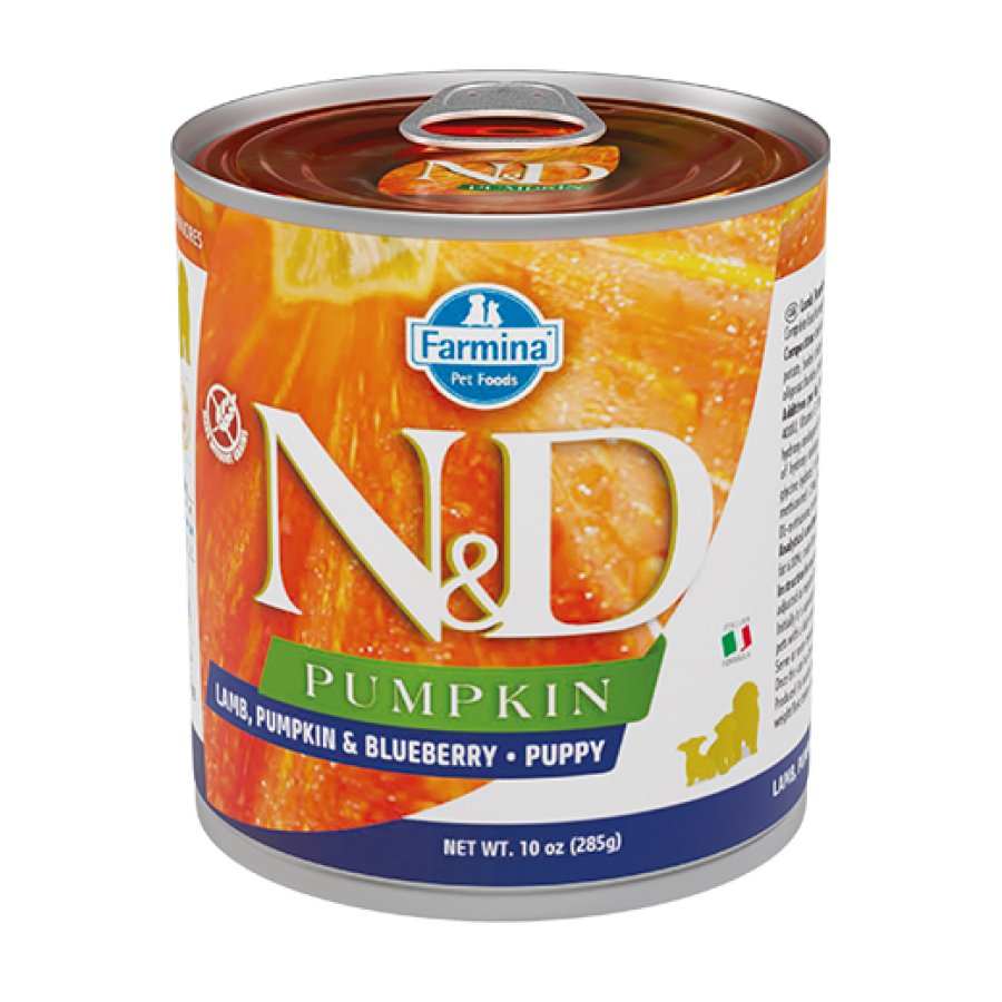 FARMINA N&D PUMPKIN CANE PUPPY AGNELLO ZUCCA MIRTILLO 285GR (lattina)