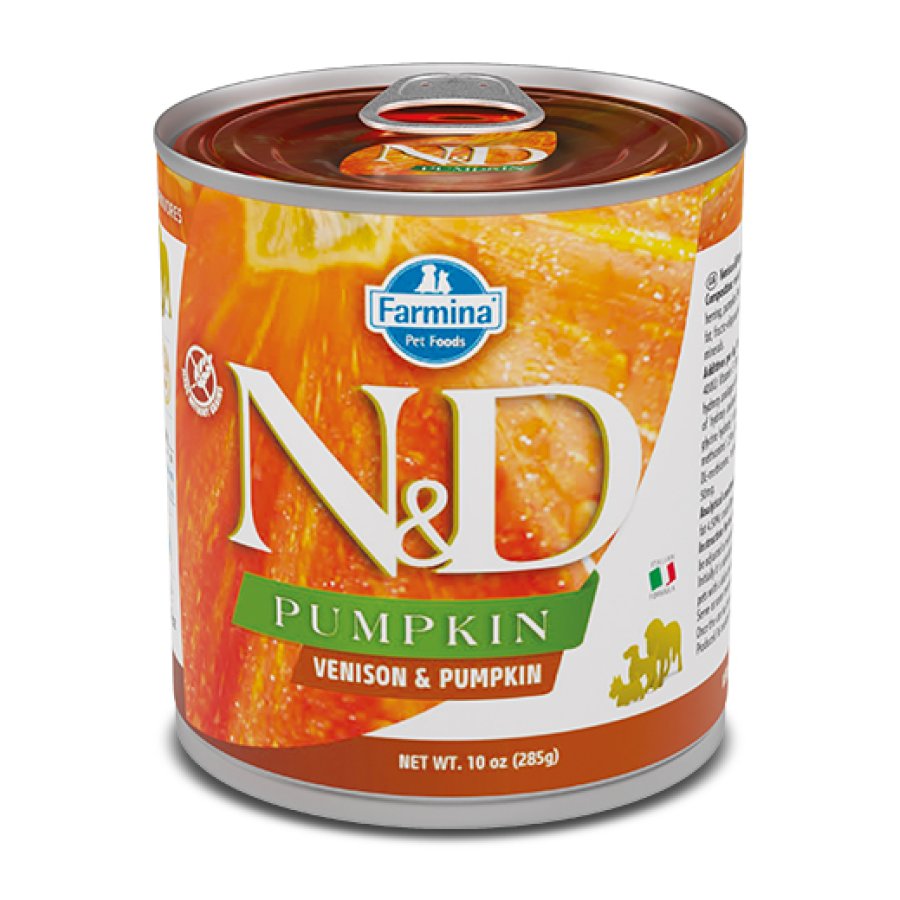 FARMINA N&D PUMPKIN CANE ADULT CERVO ZUCCA 285GR (lattina)