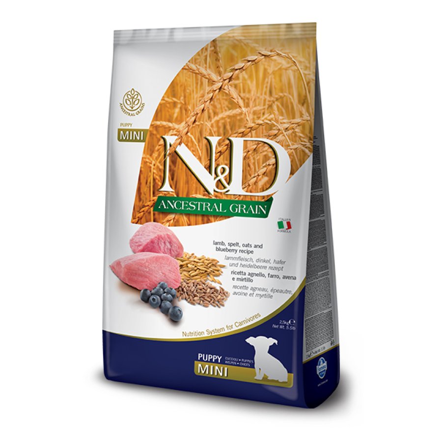 FARMINA N&D ANCESTRAL CANE MINI PUPPY AGNELLO MIRTILLO 800GR