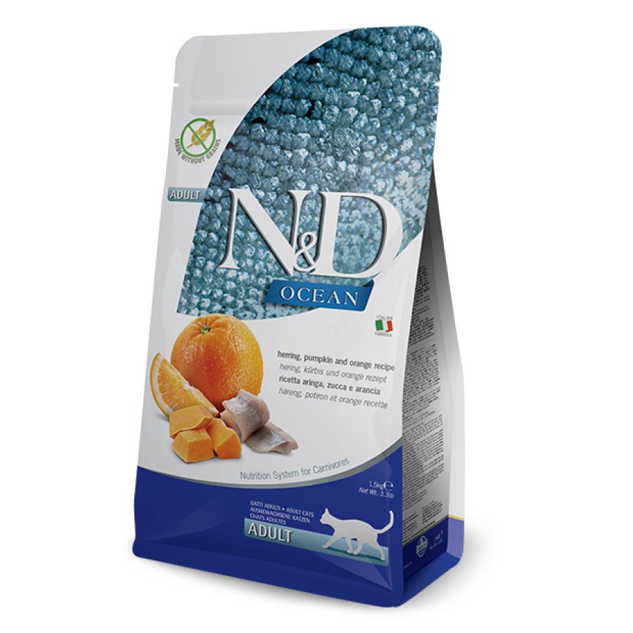 FARMINA N&D OCEAN GATTO ADULT ARINGA ZUCCA ARANCIA 1,5KG