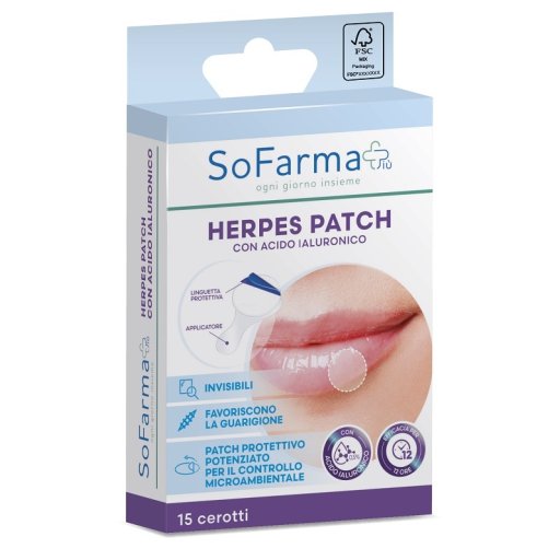 Sofarmapiu', Herpes Patch Ialuronico, 15 pezzi