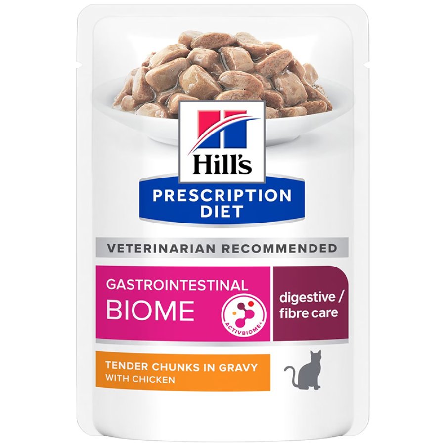 HILL'S GATTO DIET GATROINTESTINAL BIOME DIGESTIVE FIBRE CARE POLLO 85GR (bustina)