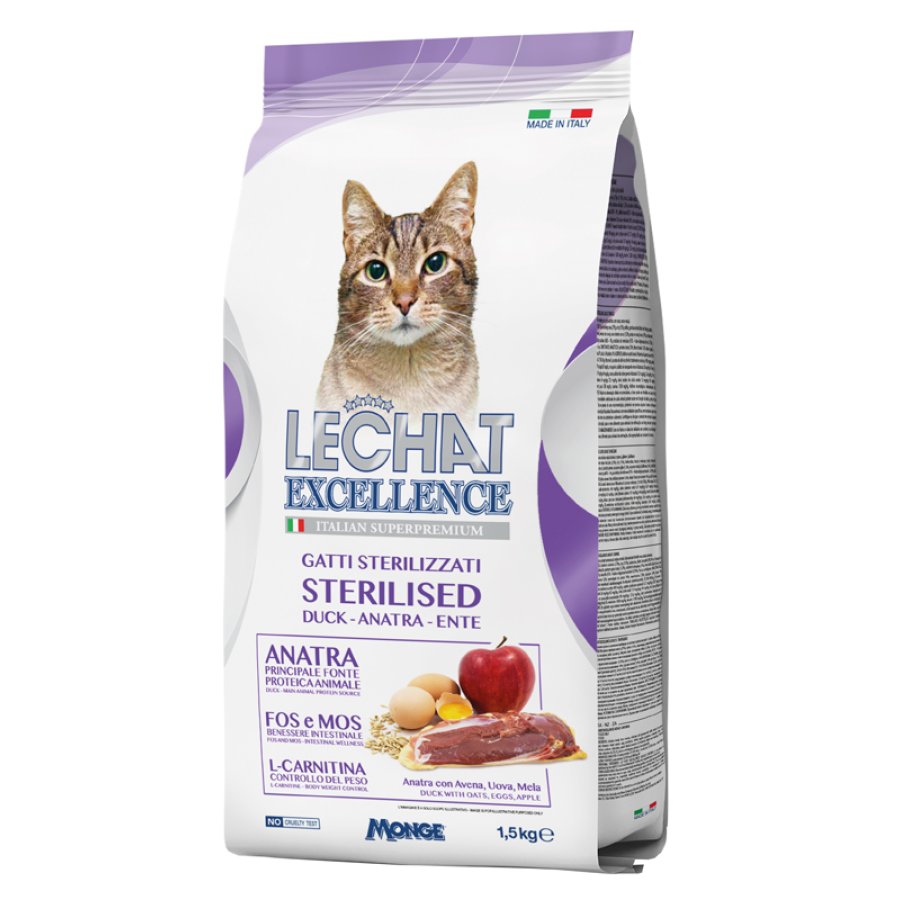 LECHAT GATTO EXCELLENCE STERILISED ANATRA 1,5KG