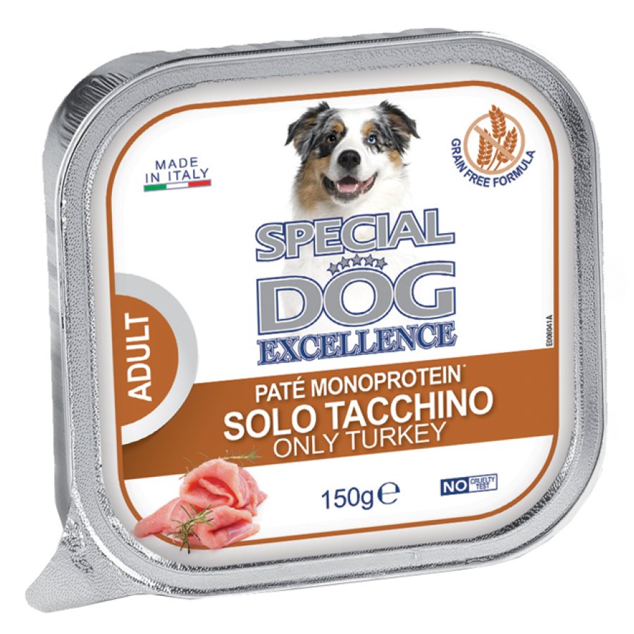SPECIAL DOG CANE EXCELLENCE MONOPROTEICO ADULT PATE' SOLO TACCHINO 150GR (vaschetta)