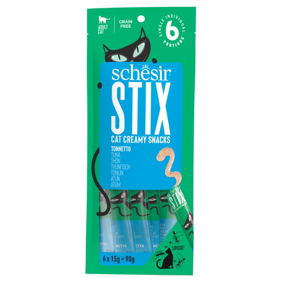 SCHESIR GATTO SNACK STIX CREAMY TONNETTO 6PZ 15GR