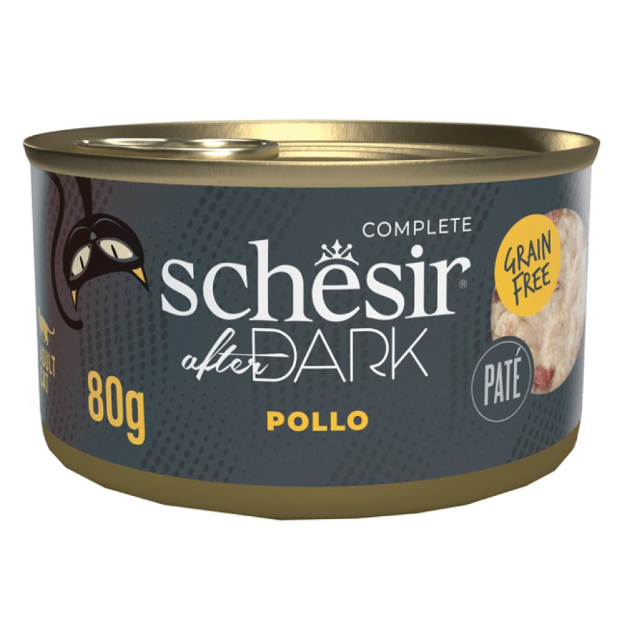 SCHESIR GATTO AFTER DARK GRAIN FREE PATE' ADULT POLLO 80GR (lattina)