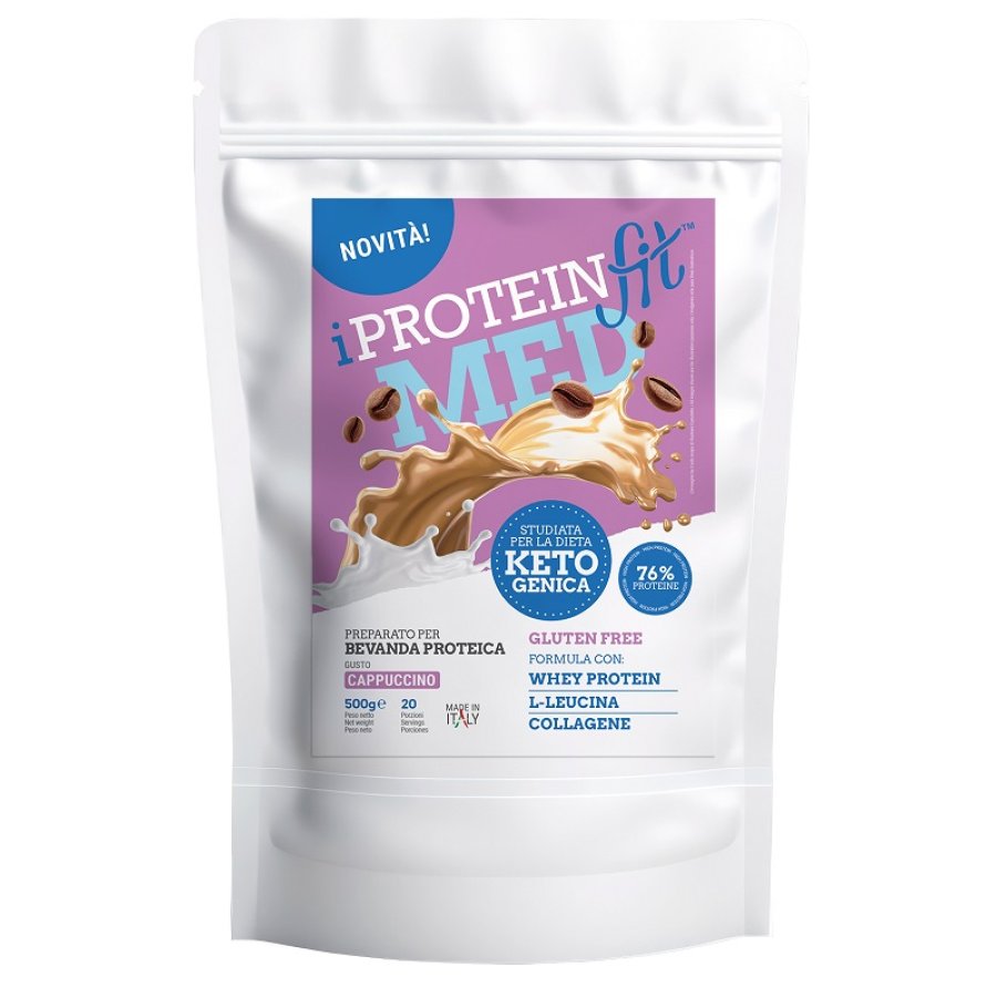 Iproteinfit Med Bevanda al Gusto Cappuccino, 500 g