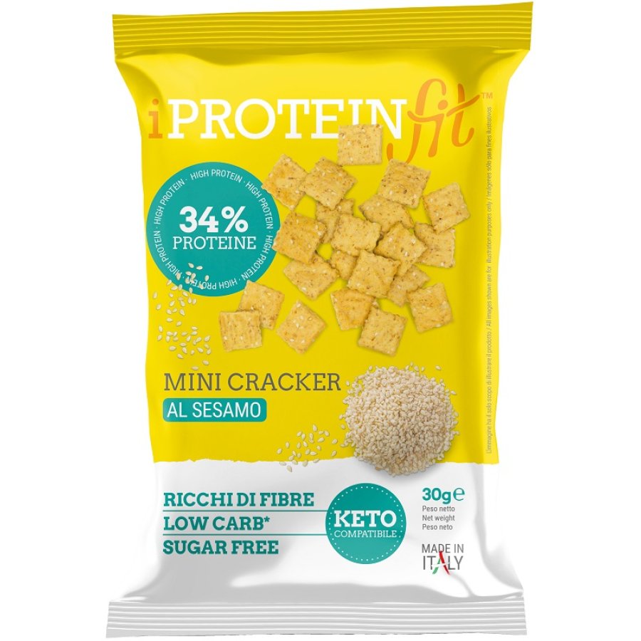 Iproteinfit Mini Cracker Sesamo, 30 g