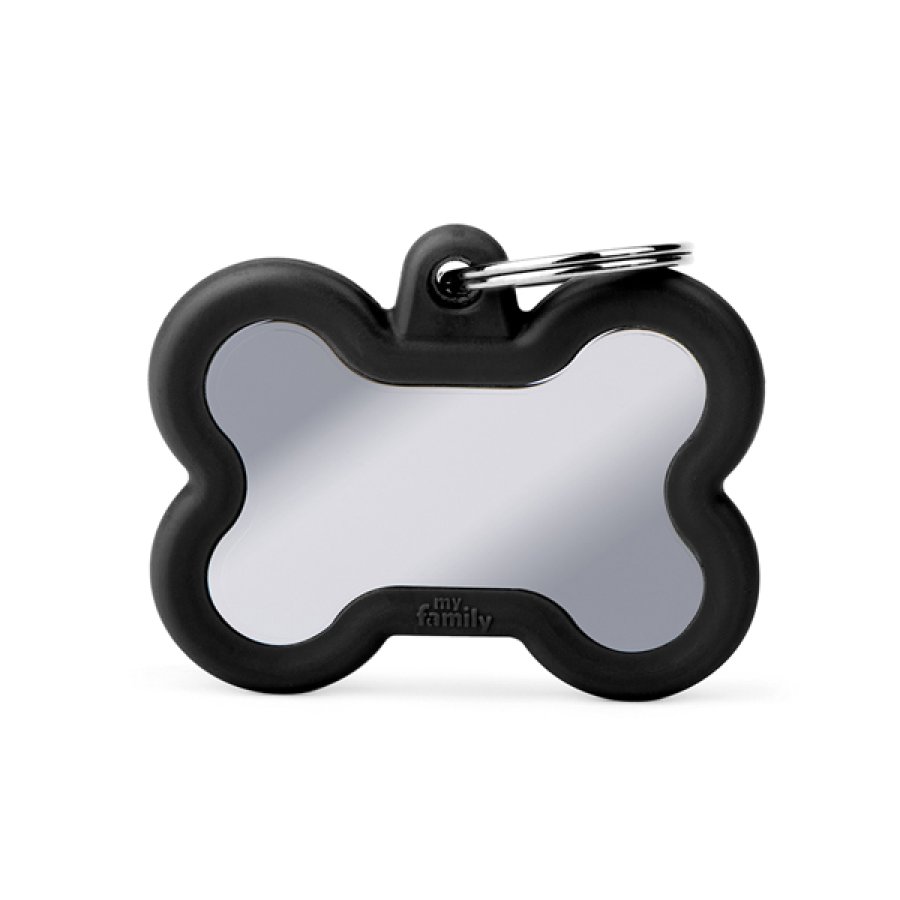 MY FAMILY MEDAGLIETTA OSSO OTTONE/GOMMA CROMATO NERO (REF. MFHTB01BLACK)