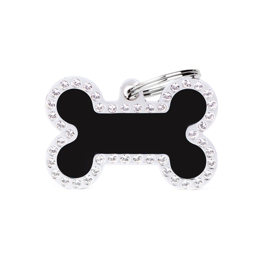 MY FAMILY MEDAGLIETTA OSSO (L) NERO STRASS (REF. BH05GM)