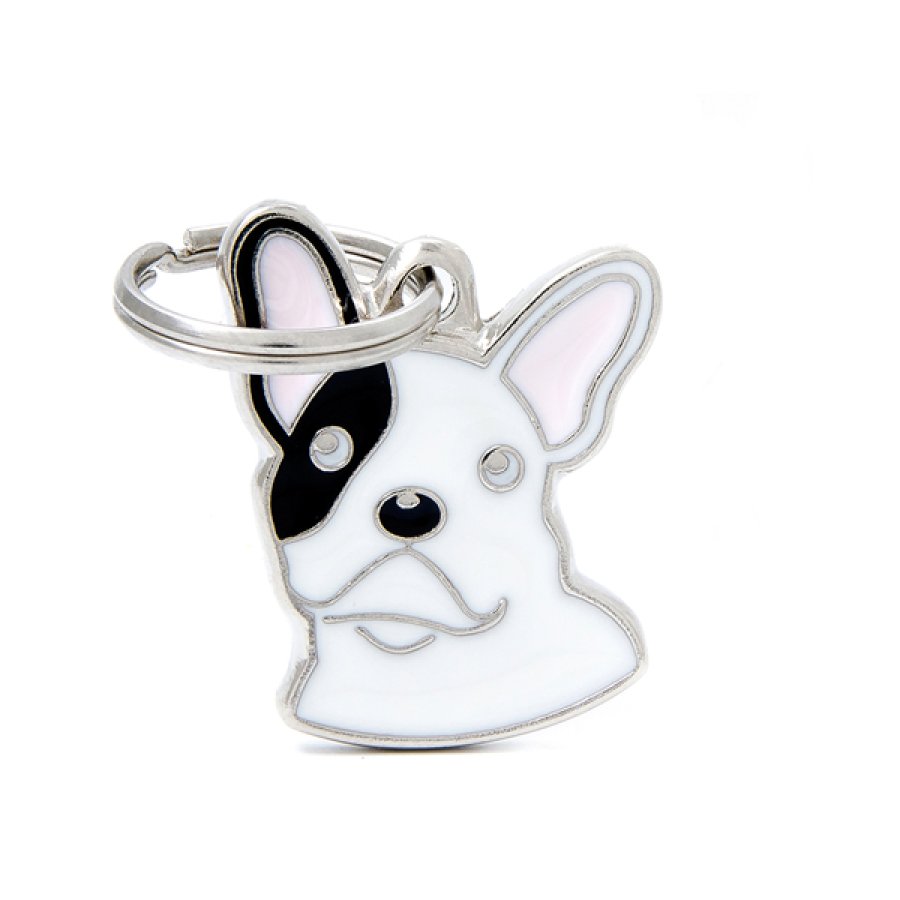 MY FAMILY MEDAGLIETTA BULLDOG FRANCESE BIANCO (REF. MF24WHITE)
