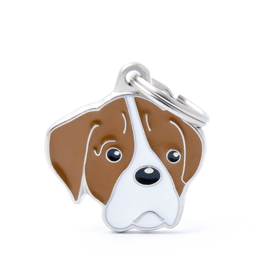 MY FAMILY MEDAGLIETTA BOXER MARRONE/BIANCO (REF. MF34BROWNWHITE)