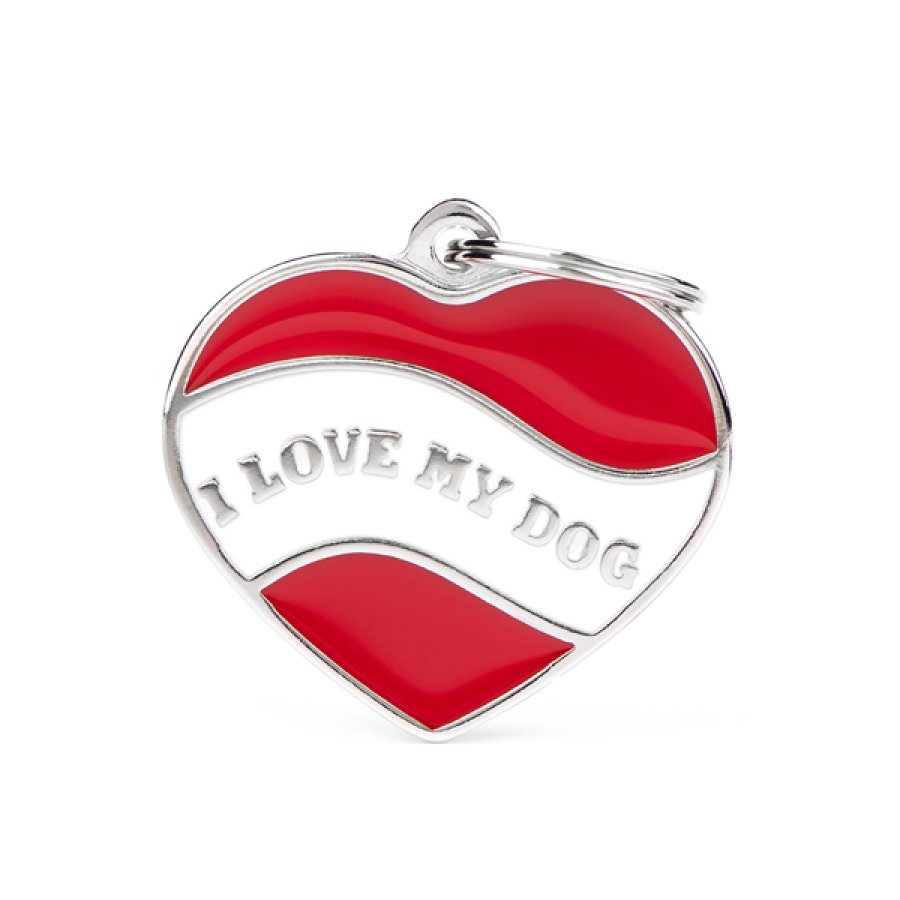 MY FAMILY MEDAGLIETTA CUORE "I LOVE MY DOG" (REF. CH07)
