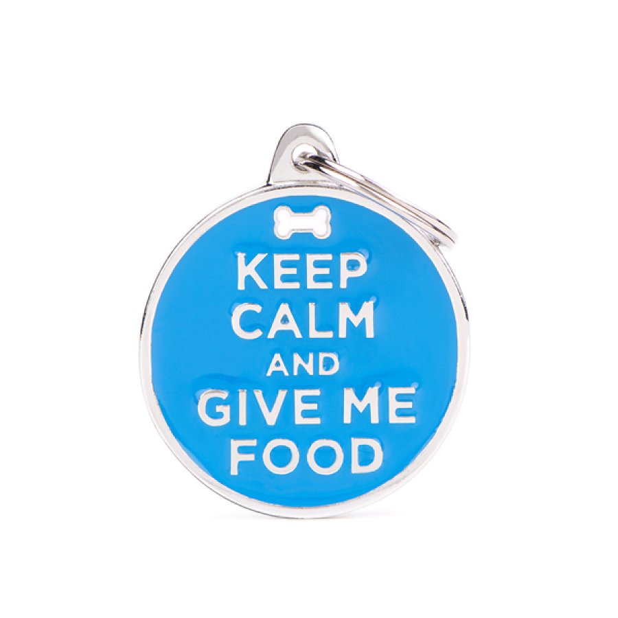 MY FAMILY MEDAGLIETTA "KEEP CALM AND GIVE ME FOOD" (REF. MFCH17KEEPFOOD)
