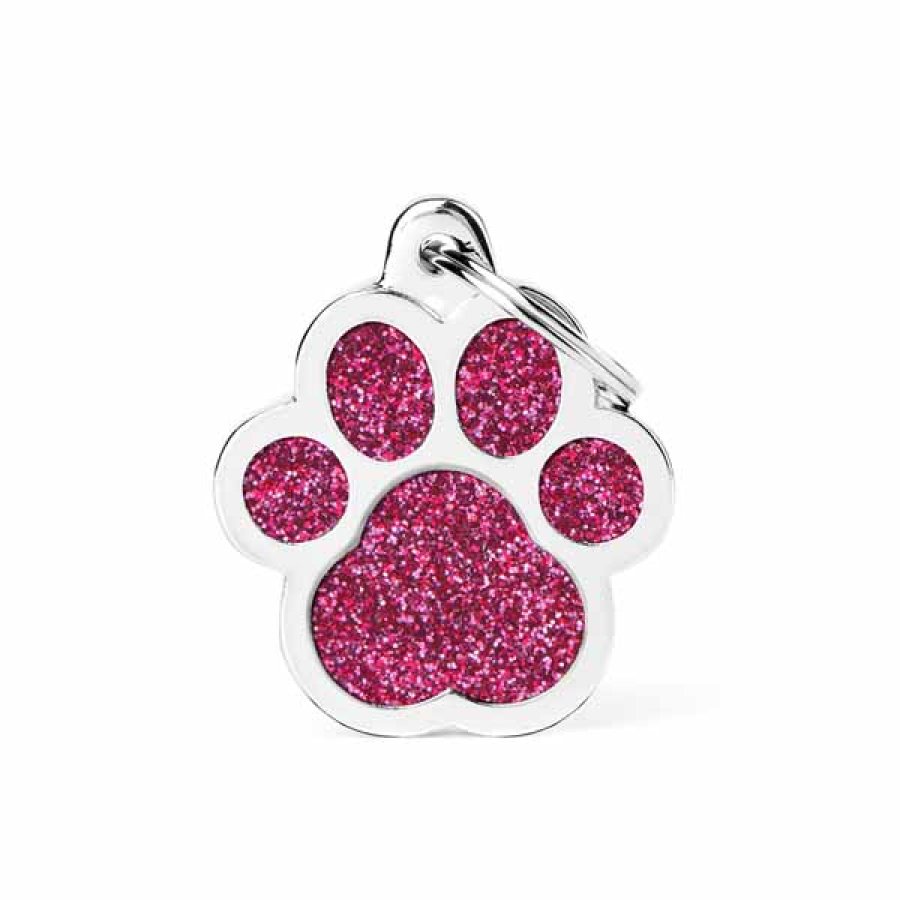 MY FAMILY MEDAGLIETTA ZAMPA (L) ROSA GLITTER (REF. GL02BIGPINK)