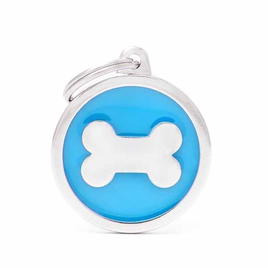MY FAMILY MEDAGLIETTA CERCHIO (L) AZZURRO OSSO (REF. CH17LIGHTBLUEBON)
