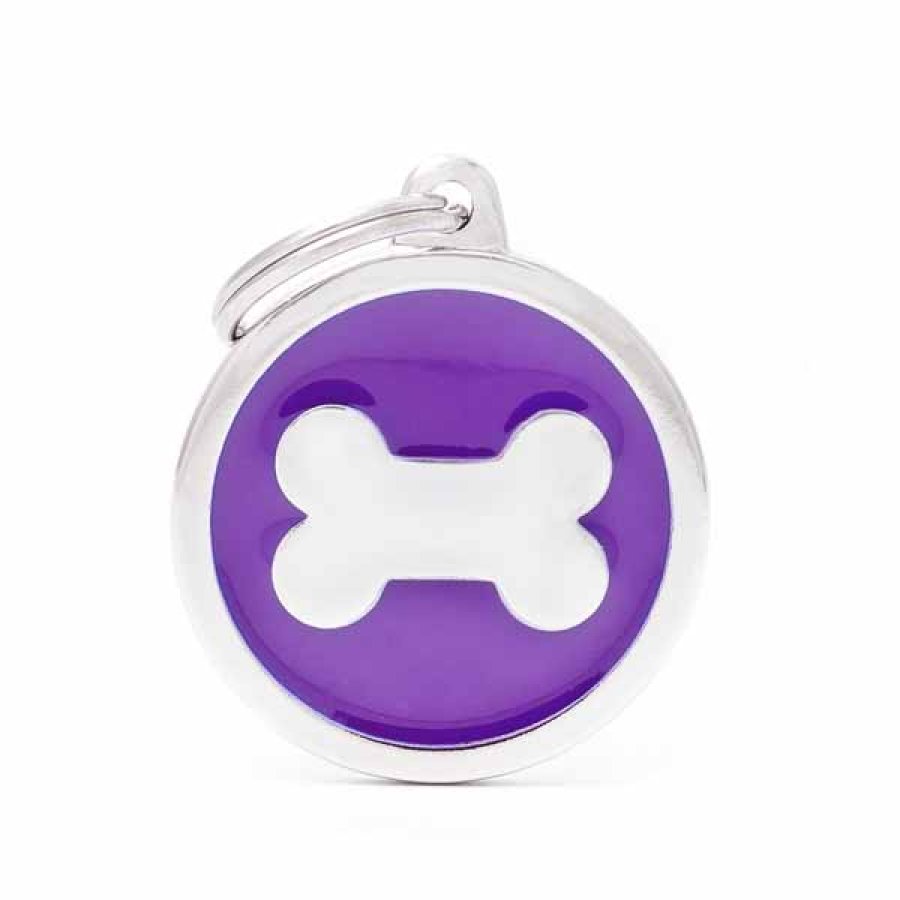MY FAMILY MEDAGLIETTA CERCHIO (L) VIOLA OSSO (REF. CH17PURPLEBONE)