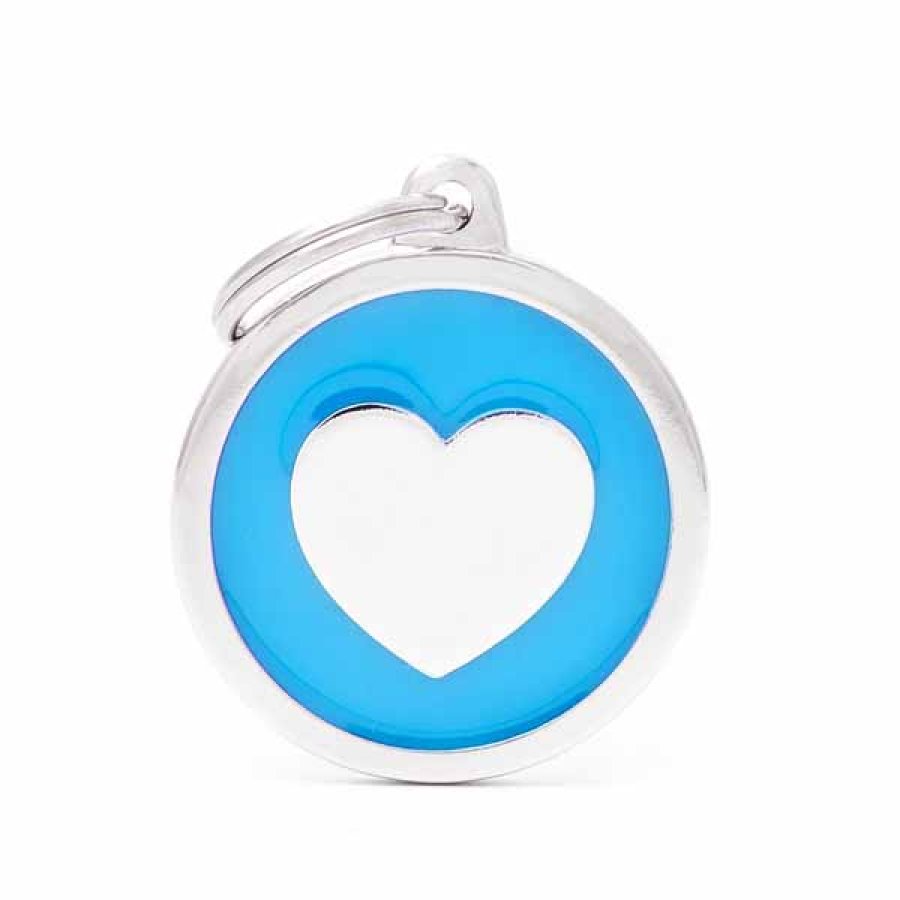 MY FAMILY MEDAGLIETTA CERCHIO (L) AZZURRO CUORE (REF. CH17LIGHTBLUEHEA)