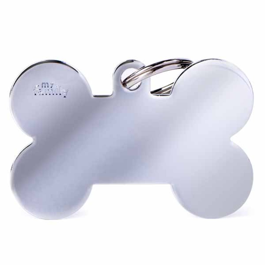 MY FAMILY MEDAGLIETTA OSSO (XL) OTTONE CROMATO (REF. MFXL09)
