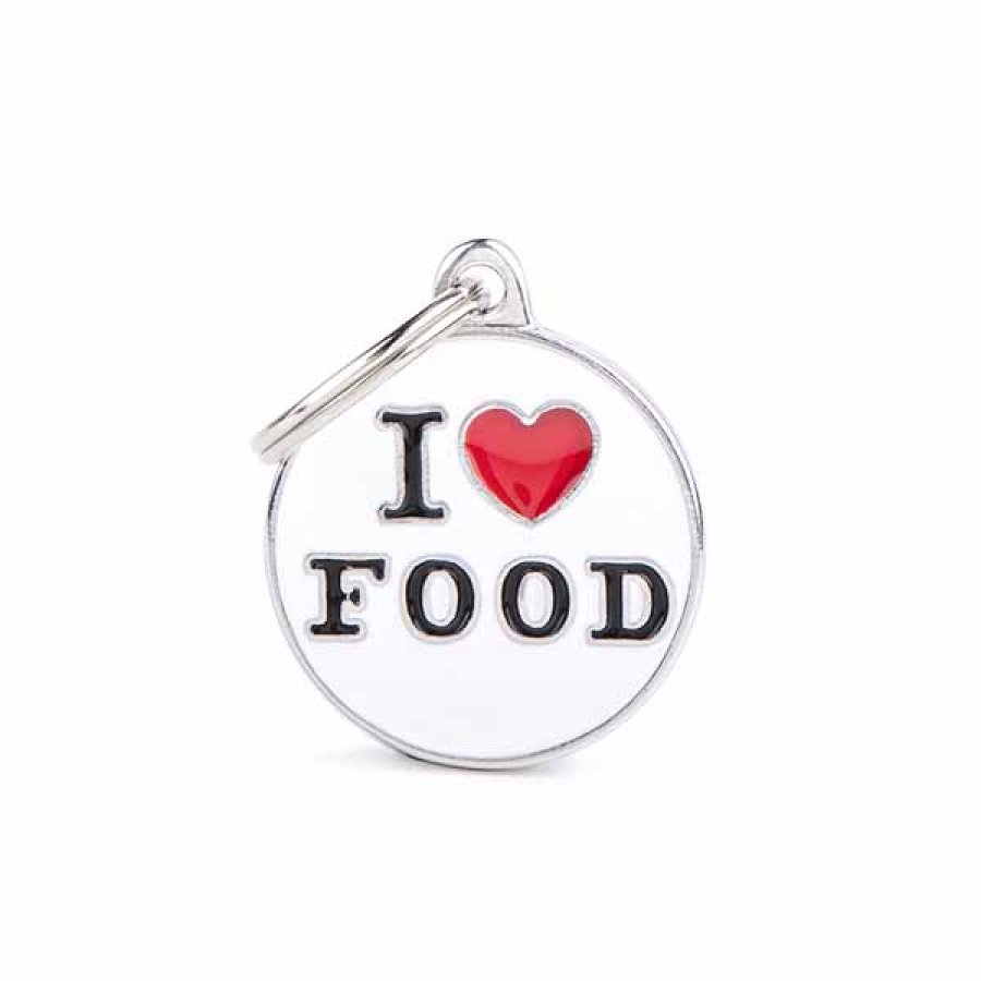 MY FAMILY MEDAGLIETTA CERCHIO (M) "I LOVE FOOD" (REF. CH17MLOVEFOOD)