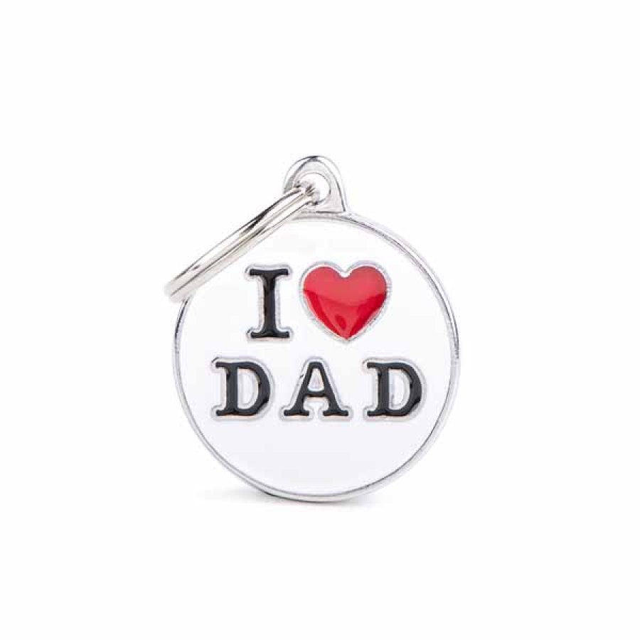 MY FAMILY MEDAGLIETTA CERCHIO (M) "I LOVE DAD" (REF. CH17MLOVEDAD)