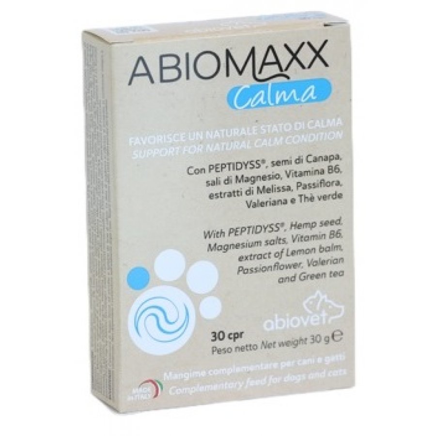 Abiomaxx Calma 30 Compresse - Integratore Naturale di Calma e Relax per il Tuo Benessere