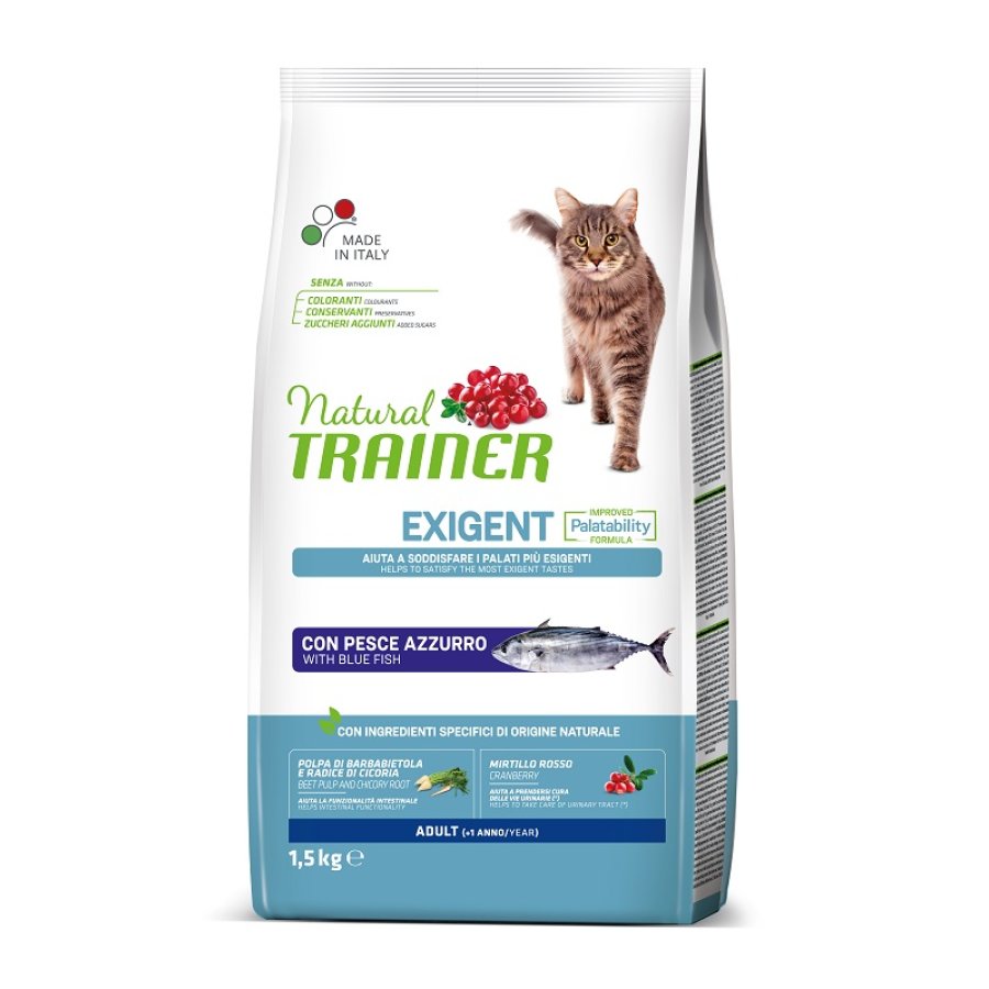 TRAINER NATURAL GATTO APPETITO DIFFICILE STERILIZED ADULT PESCE AZZURRO 1,5KG