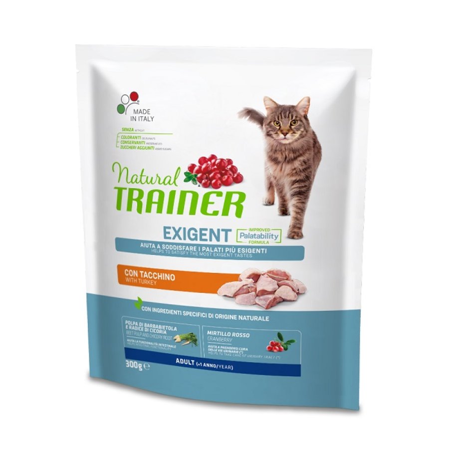 TRAINER NATURAL GATTO EXIGENT APPETITO DIFFICILE STERILIZED ADULT TACCHINO 300GR