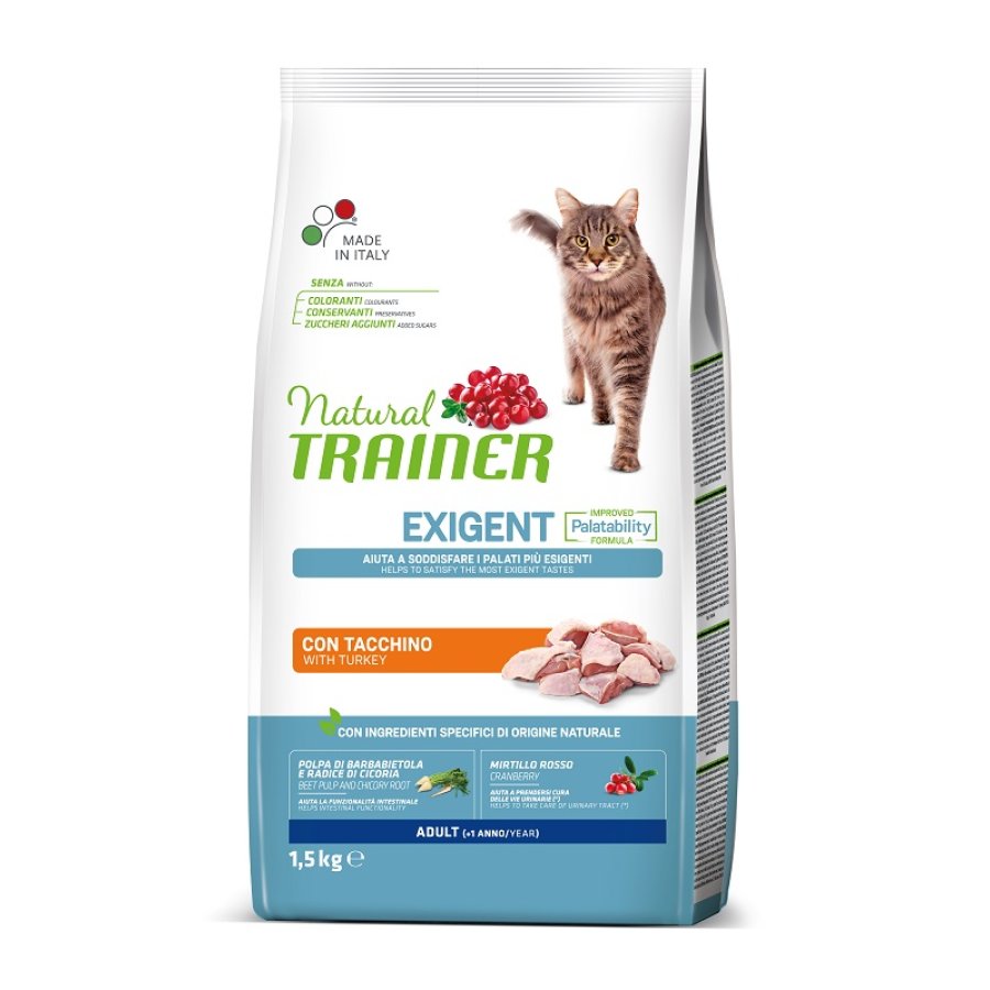 TRAINER NATURAL GATTO EXIGENT APPETITO DIFFICILE STERILIZED ADULT CARNI BIANCHE 1,5KG