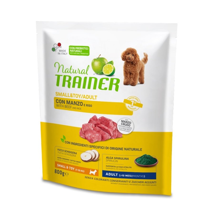 TRAINER NATURAL CANE SMALL/TOY ADULT MANZO 800GR