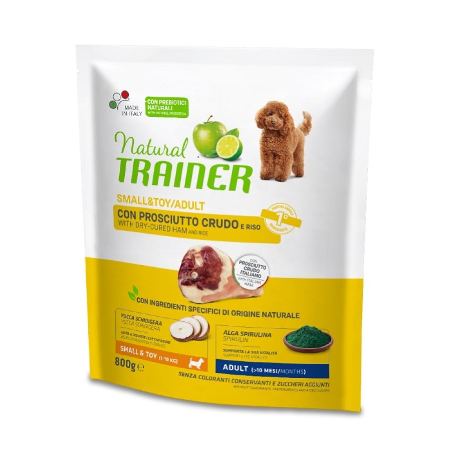 TRAINER NATURAL CANE SMALL/TOY ADULT PROSCIUTTO 800GR