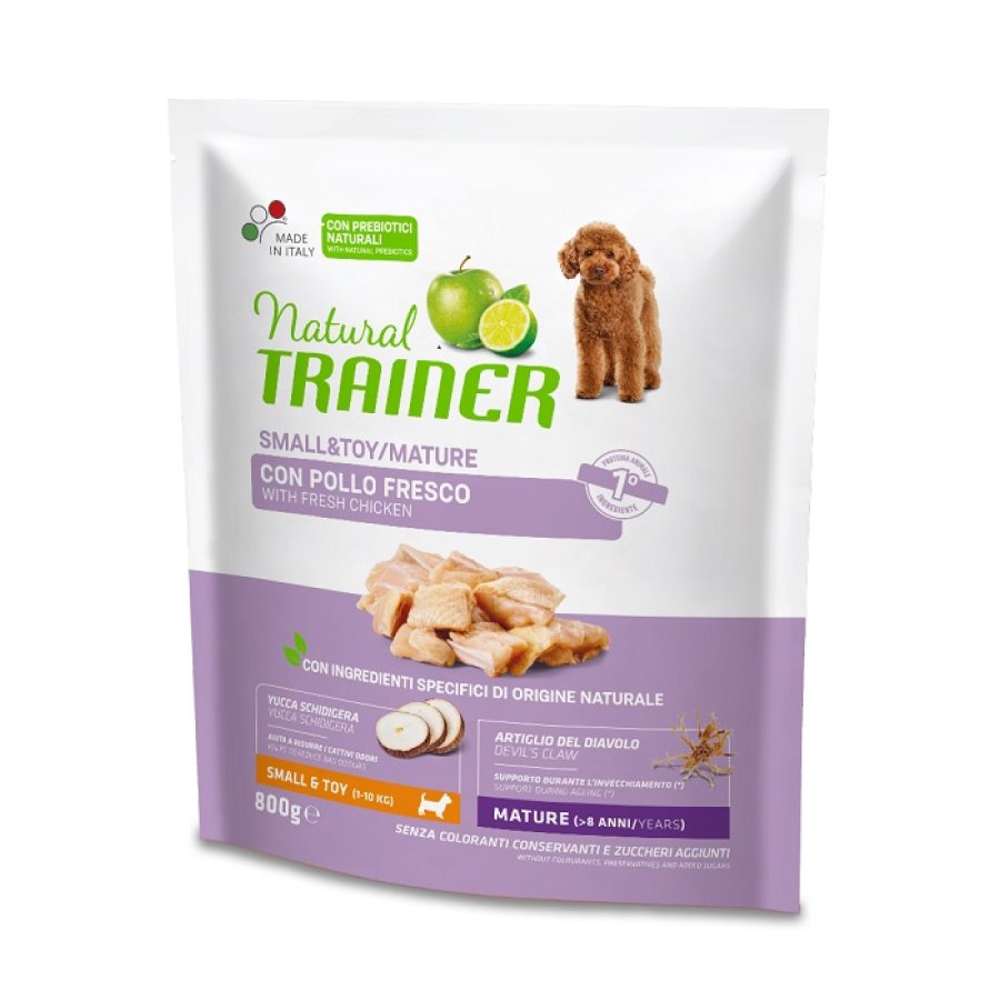 TRAINER NATURAL CANE SMALL/TOY MATURITY POLLO 800GR