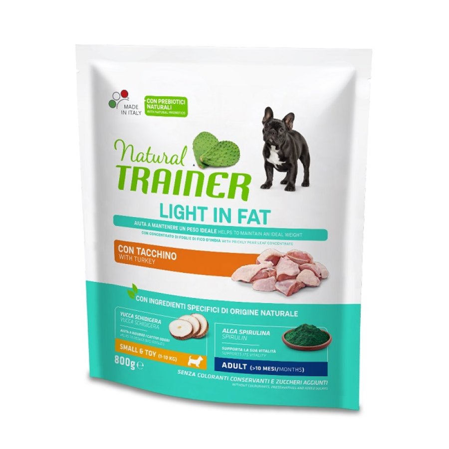 TRAINER NATURAL CANE LIGHT SMALL/TOY ADULT CARNI BIANCHE 800GR