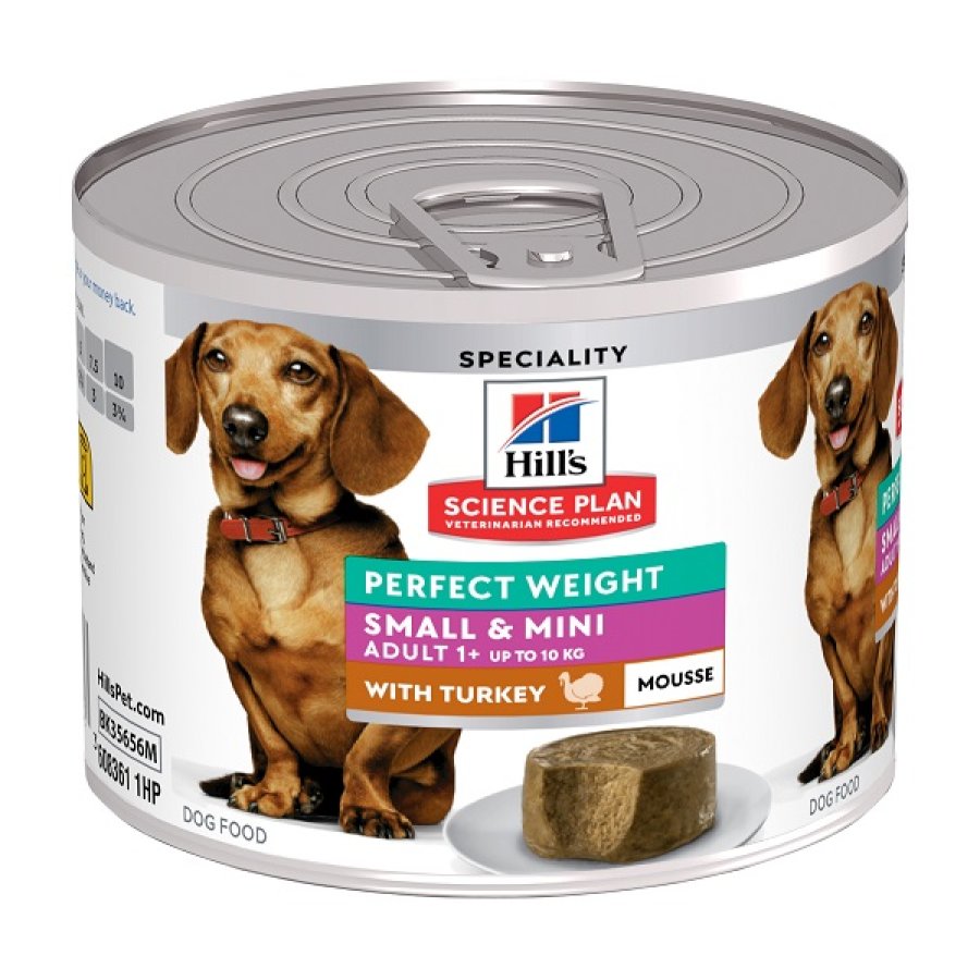 HILL'S CANE SCIENCE SPECIALITY PERFECT WEIGHT MOUSSE SMALL/ MINI TACCHINO 200GR (lattina)