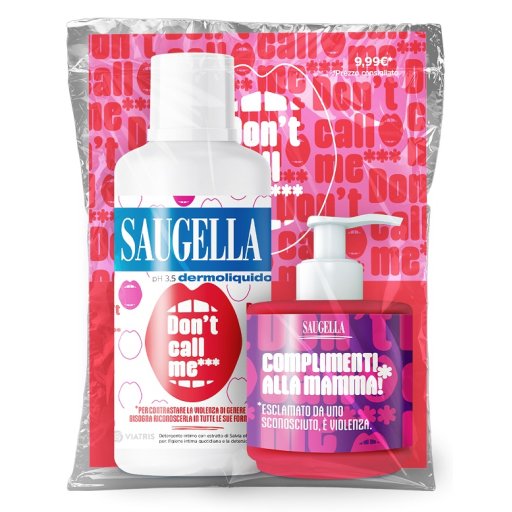 Saugella Don't Call Me Edition Dermoliquido Detergente Intimo, 500ml + 150ml, pH 3.5 - Igiene Intima Quotidiana