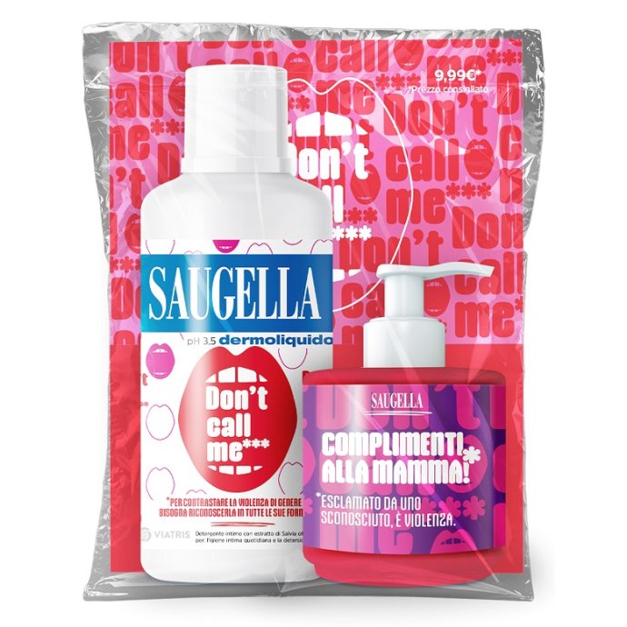 Saugella Don't Call Me Edition Dermoliquido Detergente Intimo, 500ml + 150ml, pH 3.5 - Igiene Intima Quotidiana