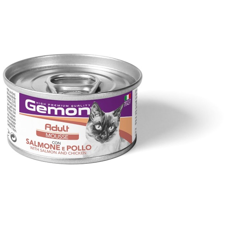 GEMON GATTO ADULT MOUSSE SALMONE POLLO 85GR (lattina)