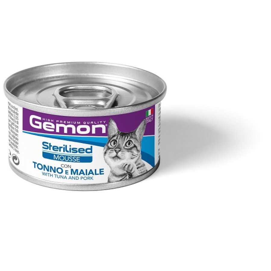GEMON GATTO STERILISED MOUSSE TONNO MAIALE 85GR (lattina)